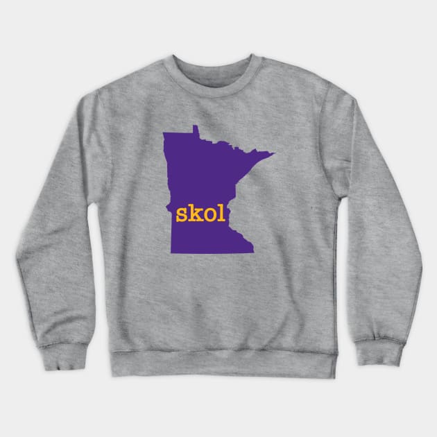 Minnesota Vikings Skol Crewneck Sweatshirt by juniperandspruce